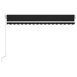Vidaxl luifel manuell ausziehbar mit LED 400x300 cm Anthrazitfarbe - afbeelding 3