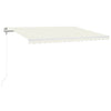 Vidaxl Luifel Automatik mit LED- und Windsensor 400x300 cm Creme Farbe