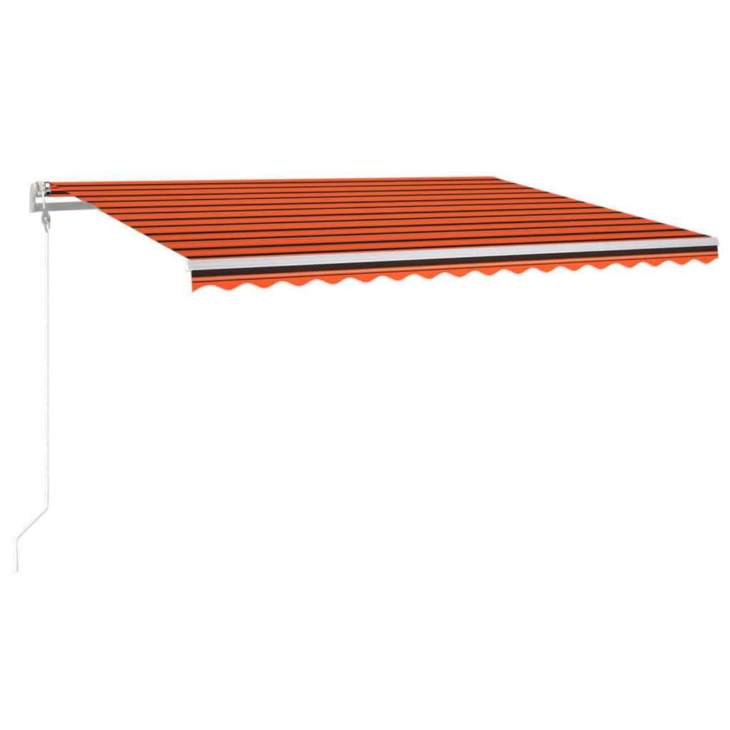 Vidaxl Luifel Automatik mit LED -Windsensor 400x300 cm Orange Braun
