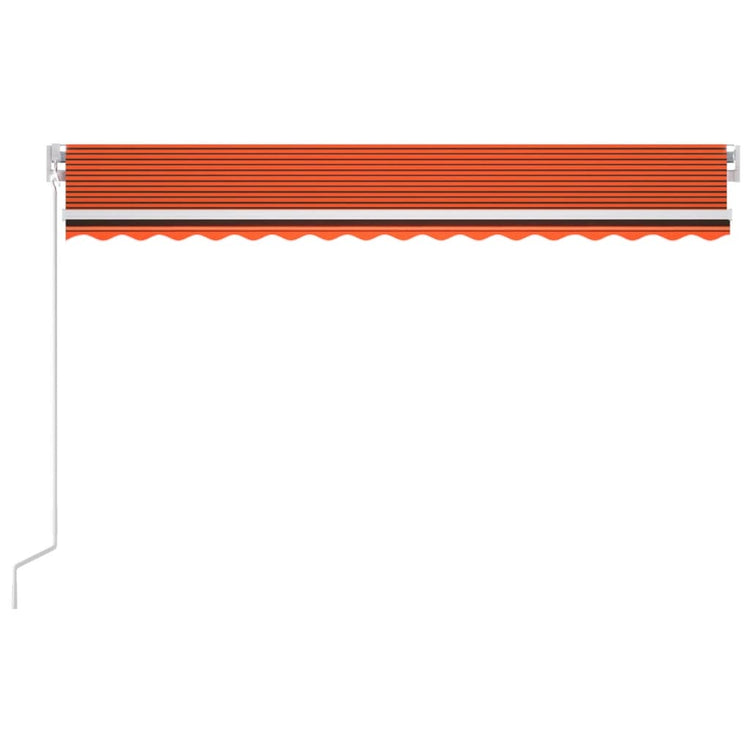 Vidaxl Luifel Automatik mit LED -Windsensor 400x300 cm Orange Braun