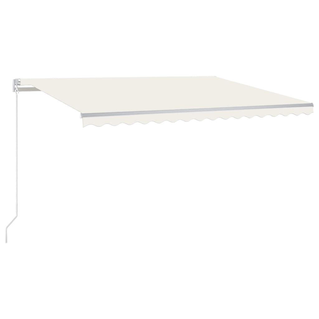 Vidaxl luifel erstreckt sich manuell 450 x 300 cm cremefarben.