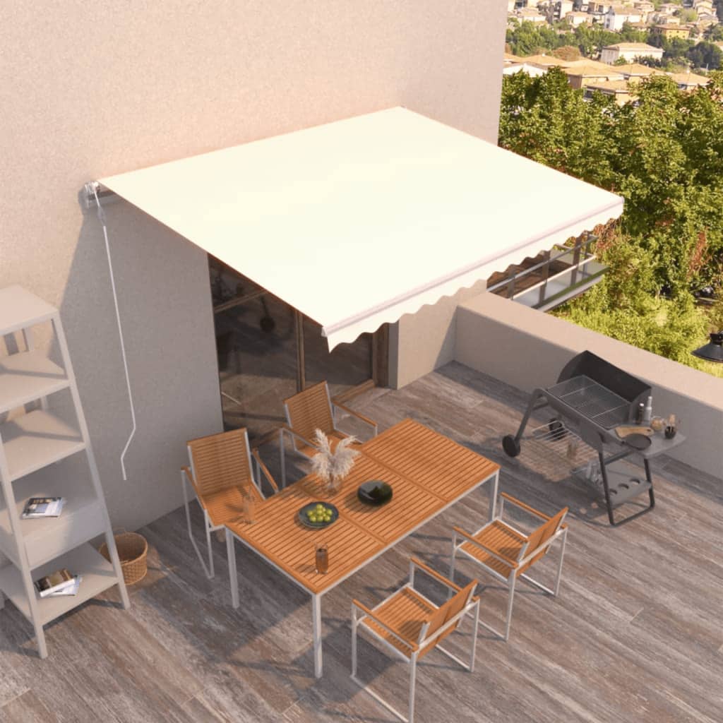 Vidaxl luifel erstreckt sich automatisch 450 x 300 cm cremefarben.