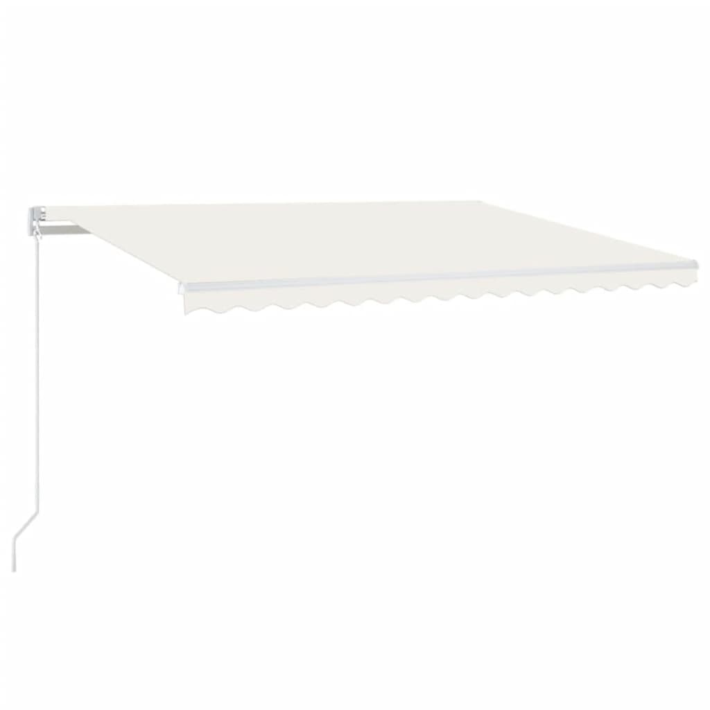 Vidaxl Luifel Automatik mit LED- und Windsensor 450x300 cm Creme Farbe