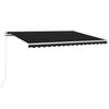 Vidaxl Luifel Automatik mit LED- und Windsensor 450x300 cm Anthrazit