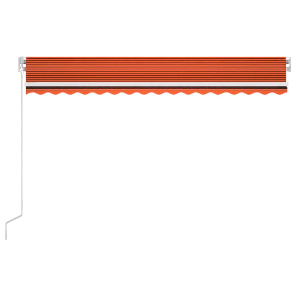 Vidaxl Luifel Automatik mit LED -Windsensor 450x300 cm Orange Braun