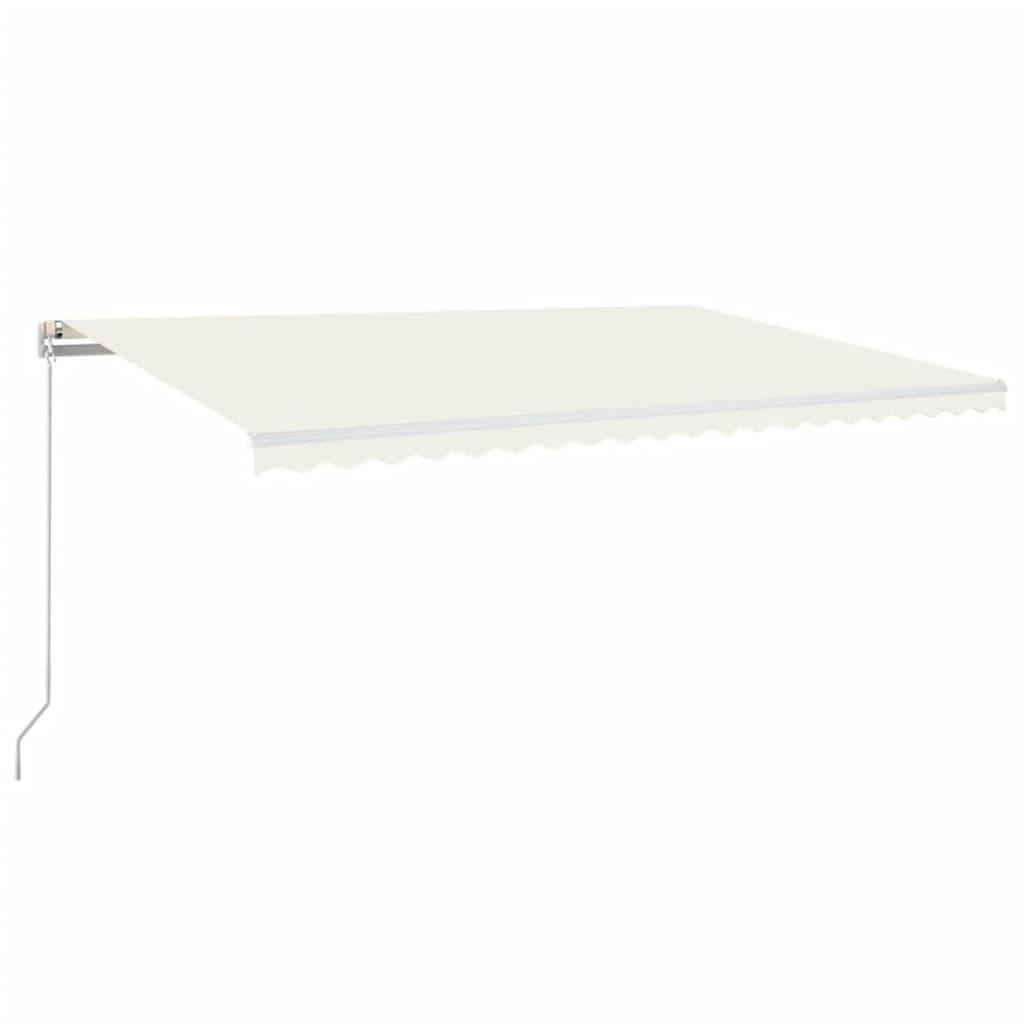 Vidaxl luifel erstreckt sich manuell 500x300 cm creme -gelöscht