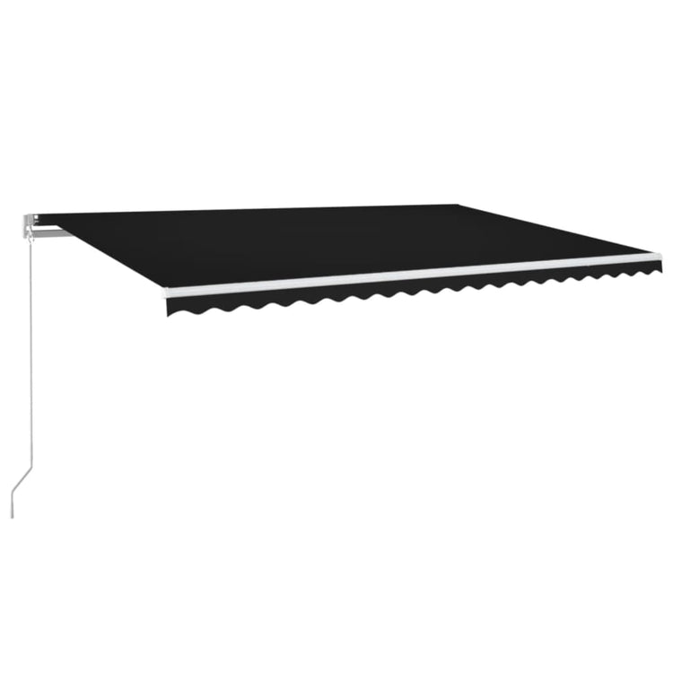 Vidaxl Luifel manuell ausziehbar mit LED 500x300 cm Anthrazitfarbe