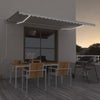 Vidaxl Luifel Automatik mit LED- und Windsensor 500x300 cm Creme Farbe