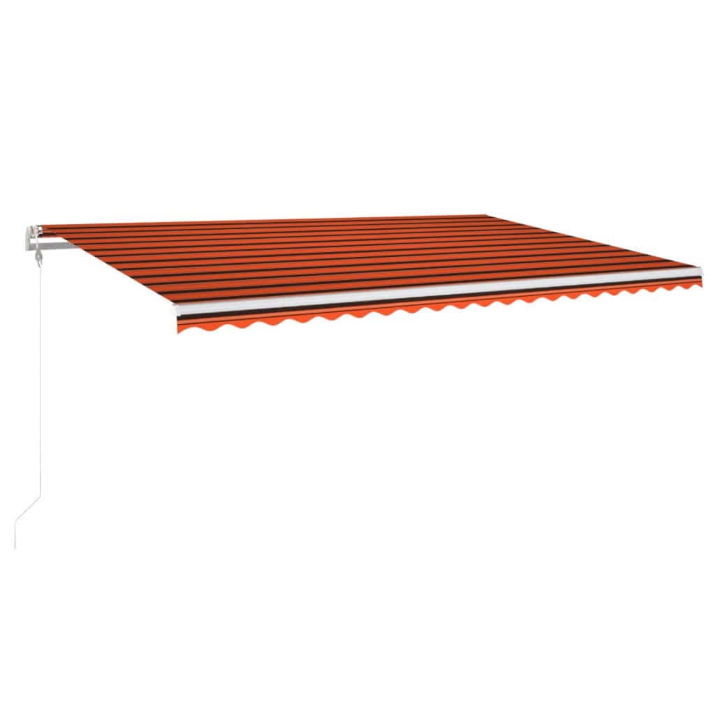 Vidaxl Luifel Automatik mit LED -Windsensor 500x300 cm Orange Braun