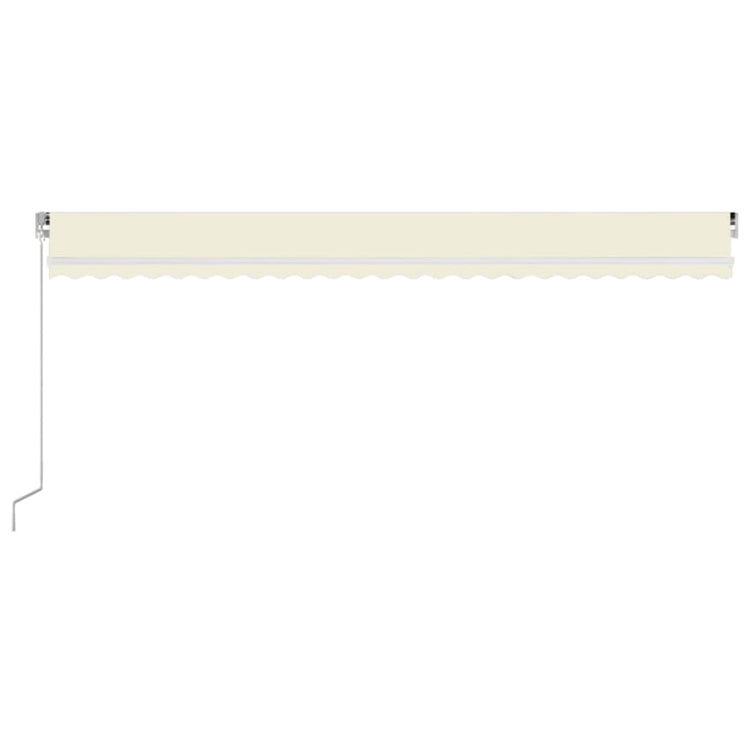Vidaxl luifel manuell ausziehbar mit LED 600x300 cm cremefarben