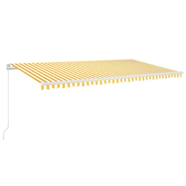 Vidaxl luifel manuell ausziehbar mit LED 600x300 cm gelb und weiß