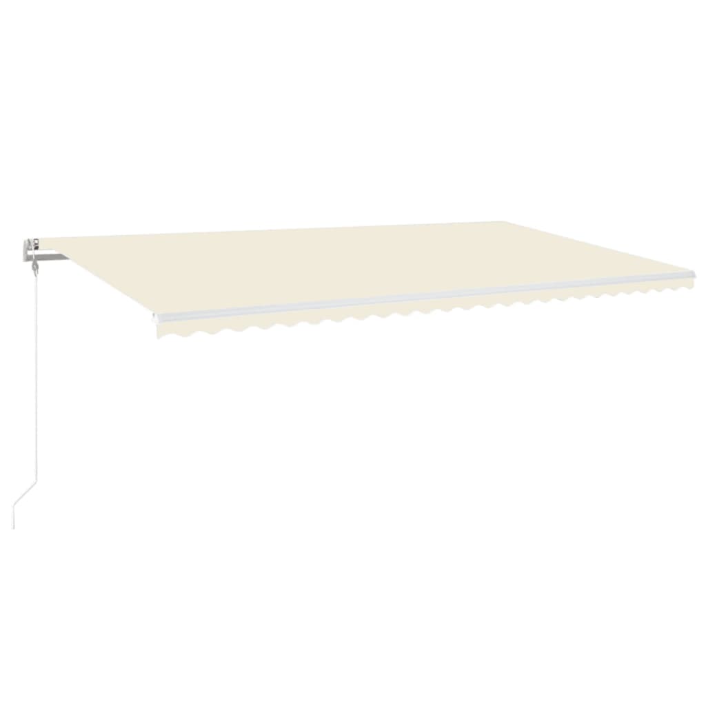 Vidaxl Luifel Automatik mit LED- und Windsensor 600x300 cm Creme Farbe