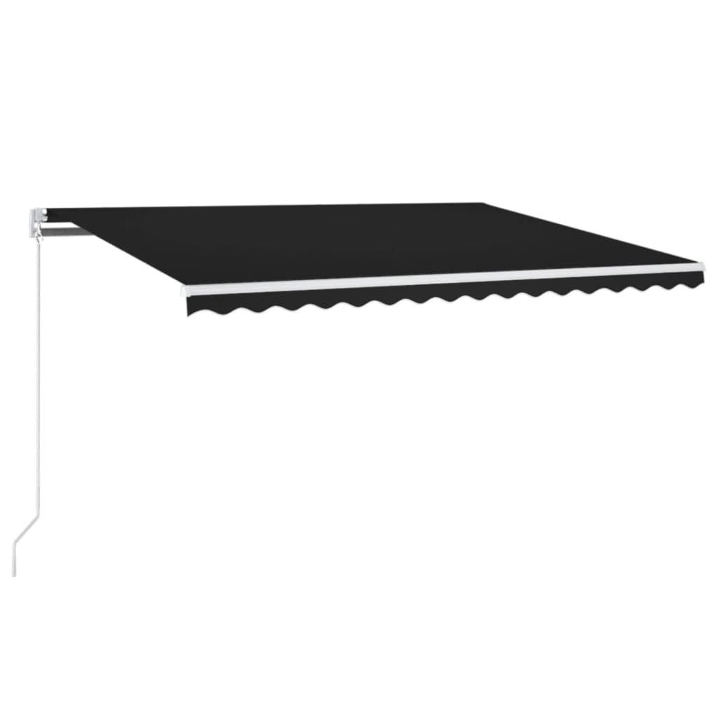 Vidaxl luifel erstreckt sich manuell 400 x 350 cm Anthrazit -ausgelöst