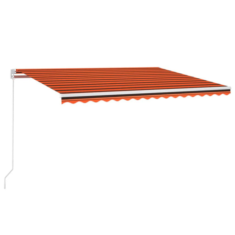 Vidaxl Luifel erstreckt sich manuell 400 x 350 cm orange und braun