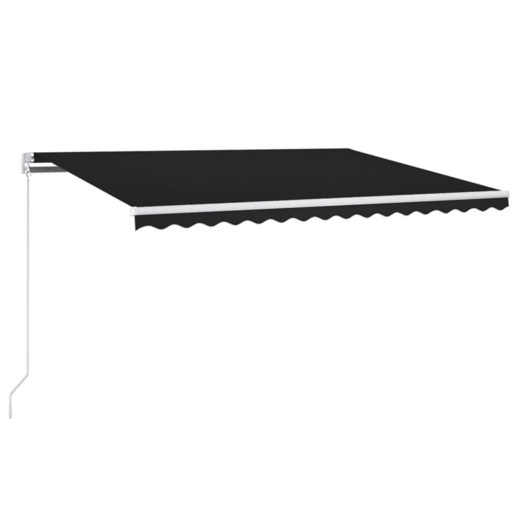 Vidaxl luifel manuell erweiterbar mit LED 400x350 cm Anthrazitfarbe