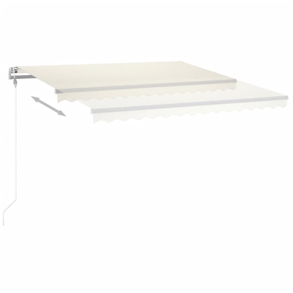 Vidaxl Luifel Automatik mit LED- und Windsensor 400x350 cm Creme Farbe