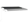 Vidaxl Luifel Automatik mit LED- und Windsensor 400x350 cm Anthrazit