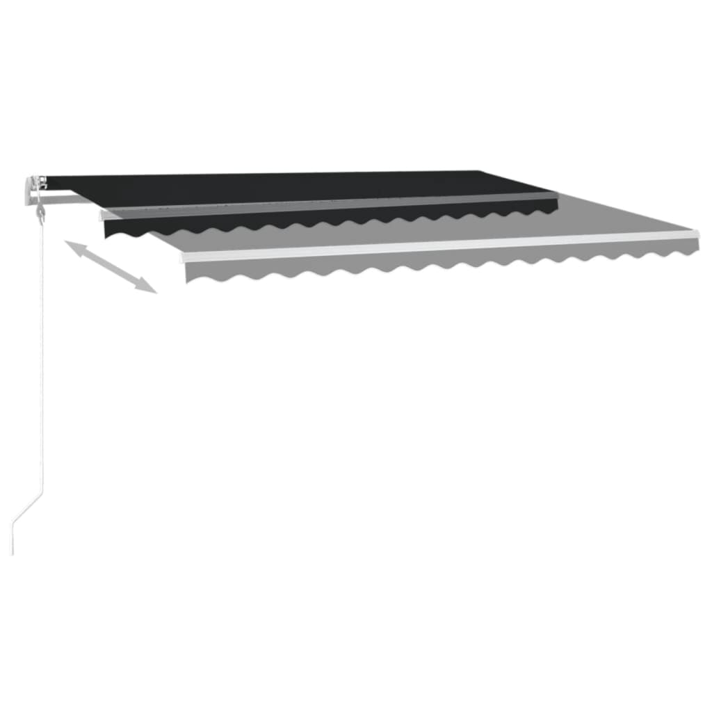 Vidaxl Luifel Automatik mit LED- und Windsensor 400x350 cm Anthrazit