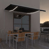 Vidaxl Luifel Automatik mit LED- und Windsensor 400x350 cm Anthrazit