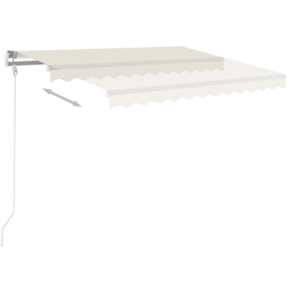 Vidaxl luifel erstreckt sich manuell 450 x 350 cm cremefarben.