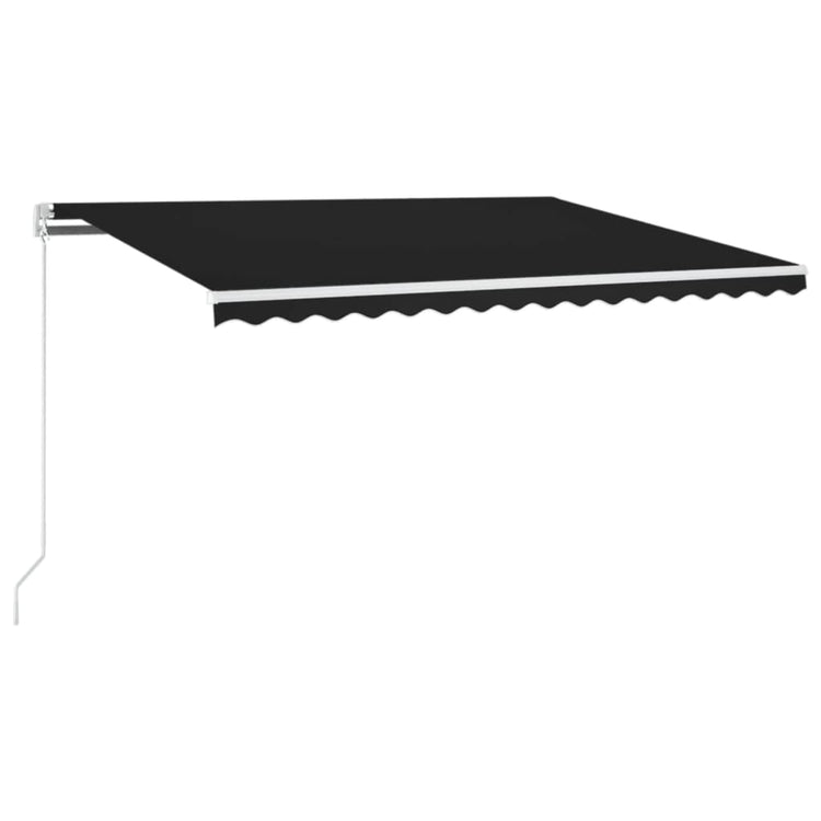 Vidaxl Luifel manuell ausziehbar mit LED 450x350 cm Anthrazitfarbe