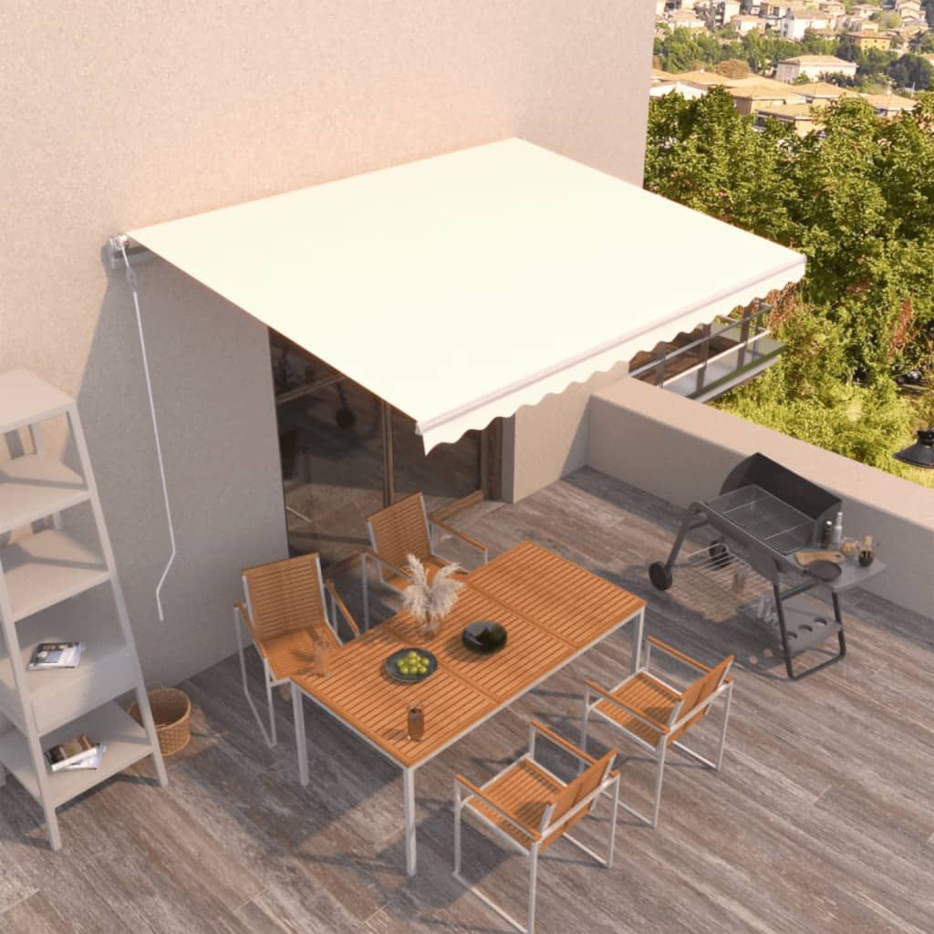 Vidaxl luifel erstreckt sich automatisch 450 x 350 cm cremefarben.