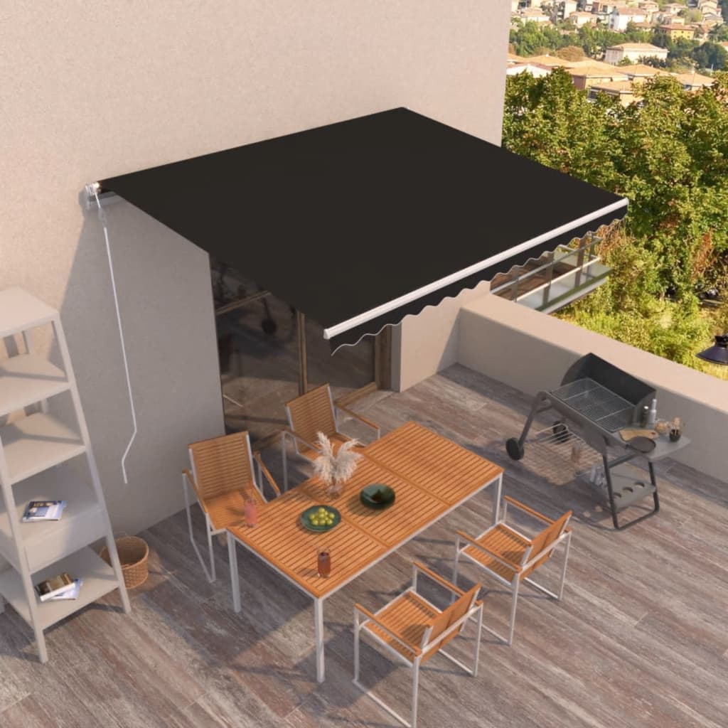 Vidaxl luifel erstreckt sich automatisch 450 x 350 cm Anthrazit -Colored