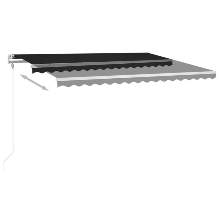 Vidaxl Luifel Automatik mit LED- und Windsensor 450x350 cm Anthrazit