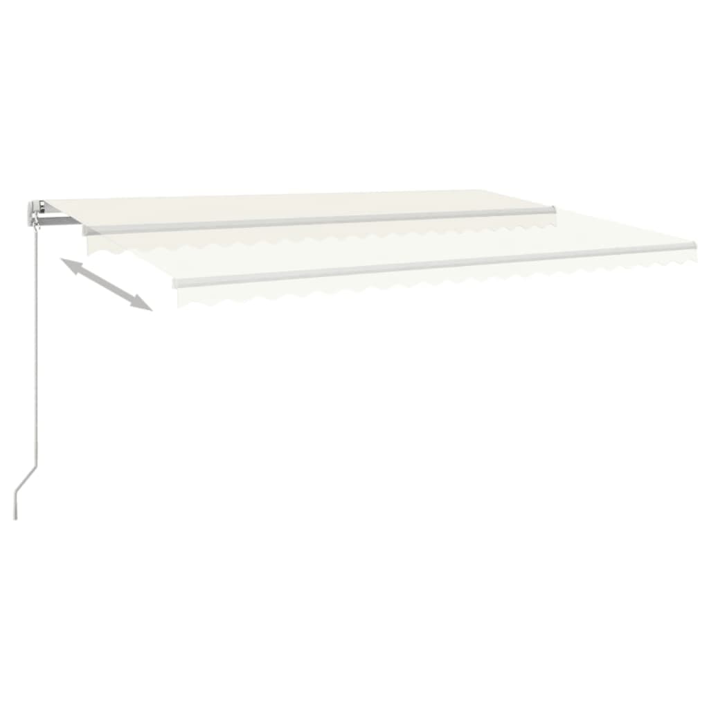 Vidaxl luifel erstreckt sich manuell 500x350 cm cremefarben.