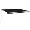 Vidaxl luifel erstreckt sich manuell 500x350 cm Anthrazit -ausgelöst