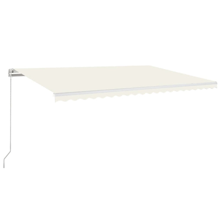 Vidaxl luifel manuell ausziehbar mit LED 500x350 cm cremefarben