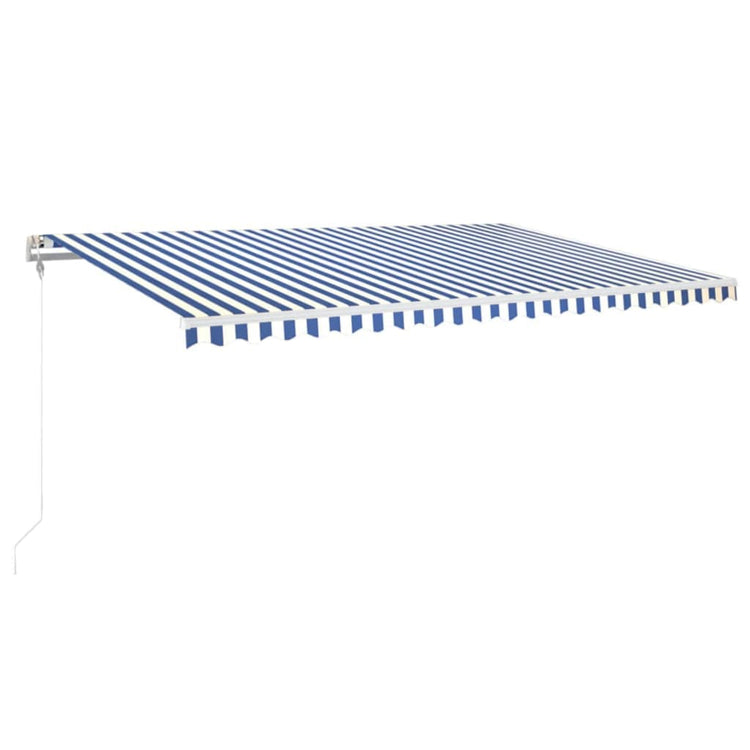 Vidaxl Luifel erstreckt sich automatisch 500x350 cm blau und weiß