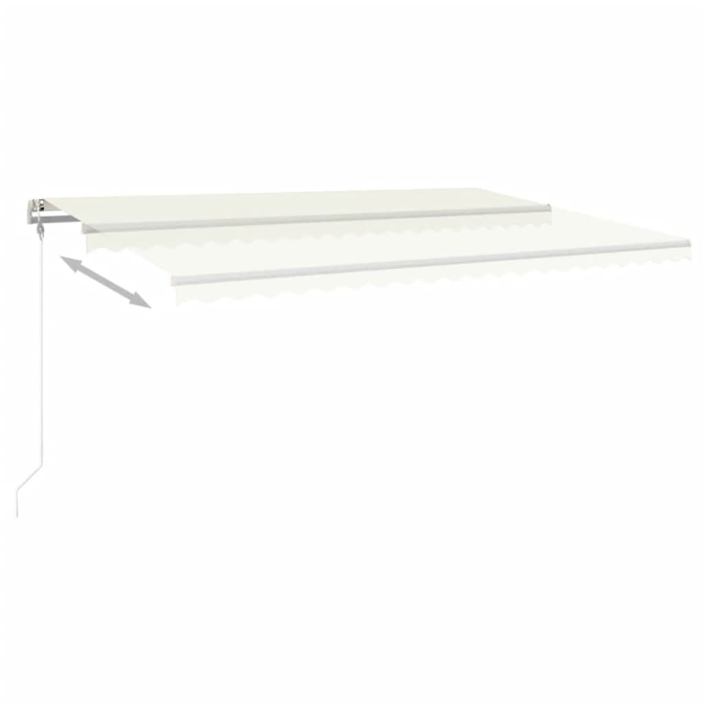Vidaxl luifel erstreckt sich automatisch 500x350 cm cremefarben.