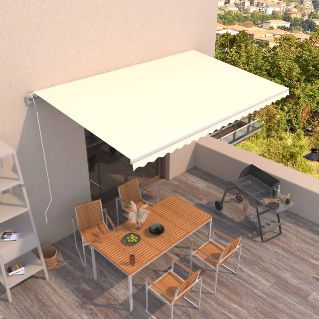 Vidaxl luifel erstreckt sich automatisch 500x350 cm cremefarben.