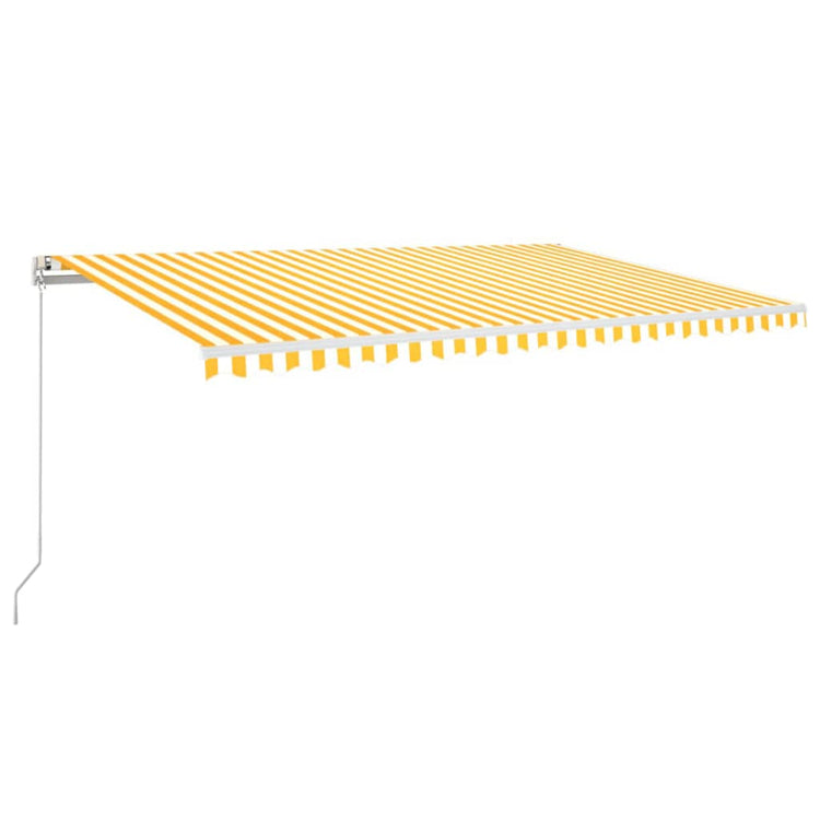 VIDAXL LUIFEL Automatisch ausziehbar 500 x 350 cm gelb und weiß