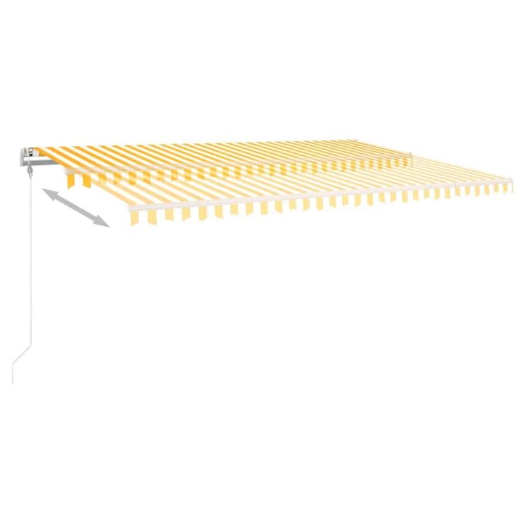 VIDAXL LUIFEL Automatisch ausziehbar 500 x 350 cm gelb und weiß
