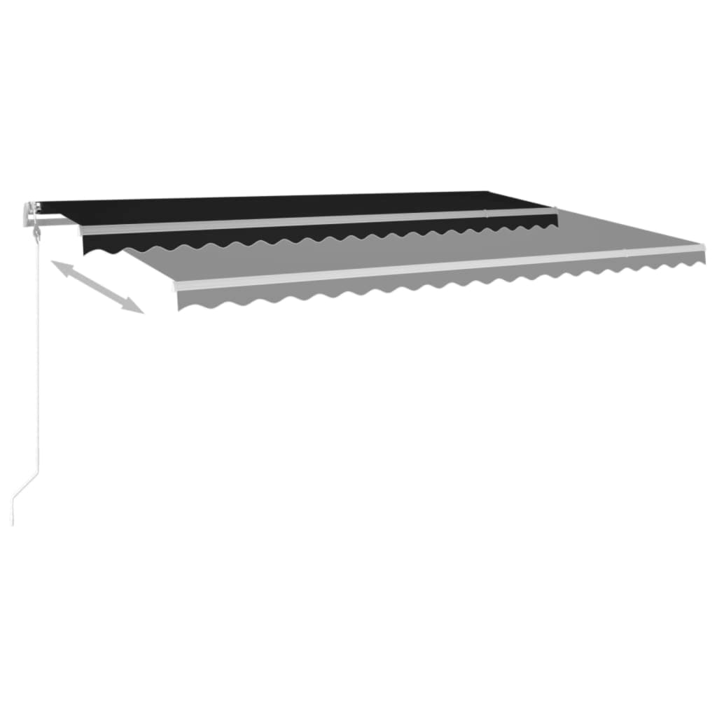 Vidaxl luifel erweitert automatisch 500x350 cm Anthrazit -Colored