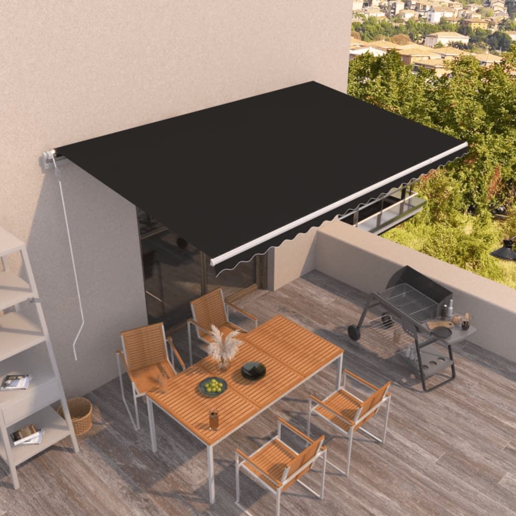 Vidaxl luifel erweitert automatisch 500x350 cm Anthrazit -Colored