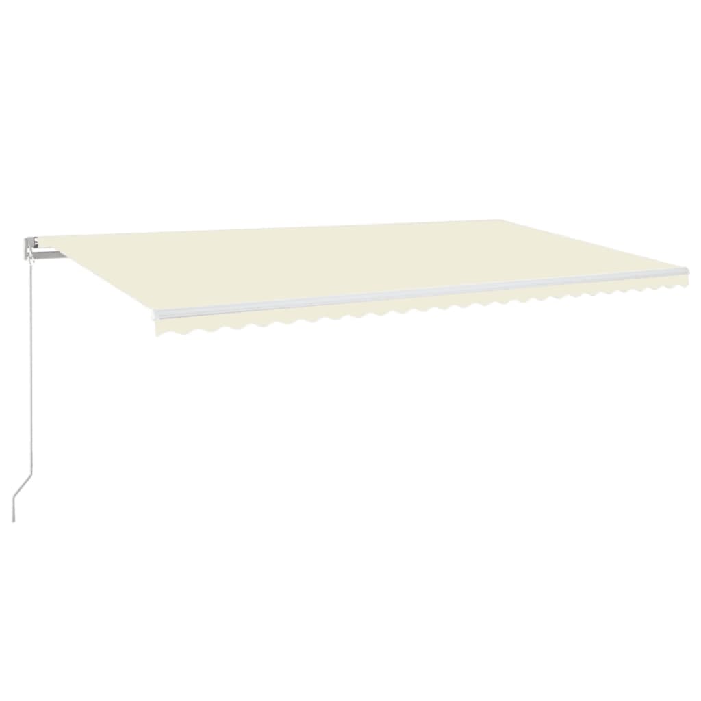 Vidaxl luifel erstreckt sich manuell 600x350 cm cremefarben.