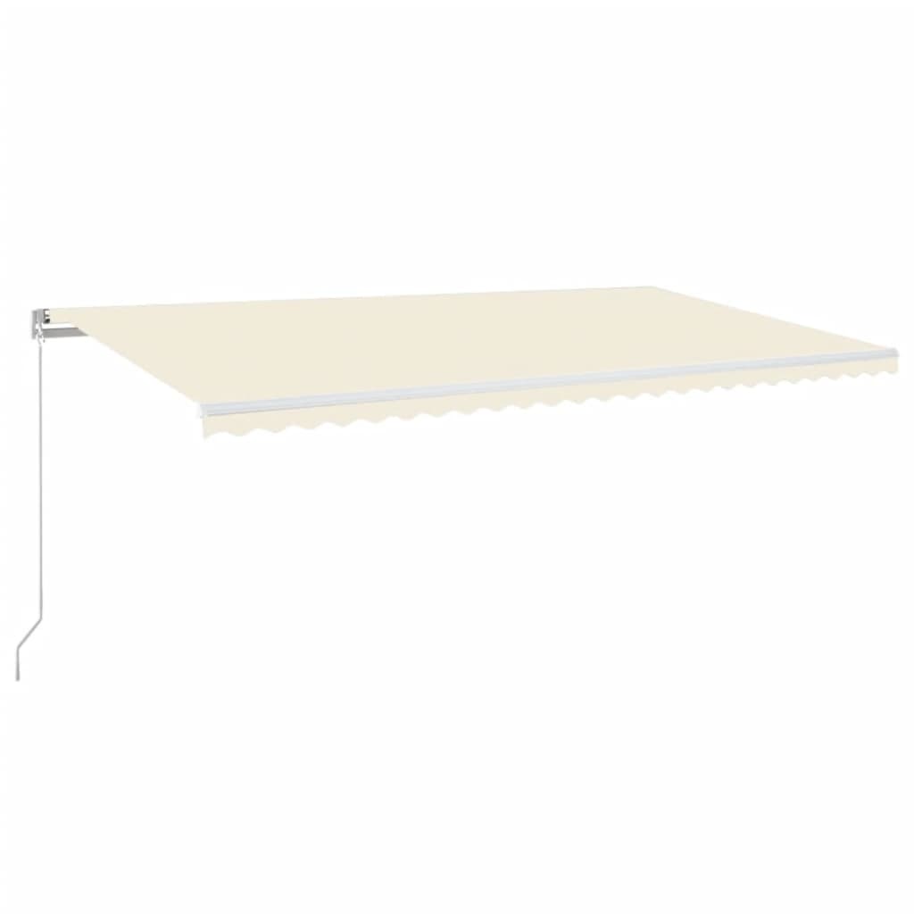 Vidaxl Luifel mit LED 600x350 cm cremefarbener geleitet