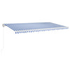 Vidaxl Luifel Automatisch erweiterbar 600x350 cm blau und weiß