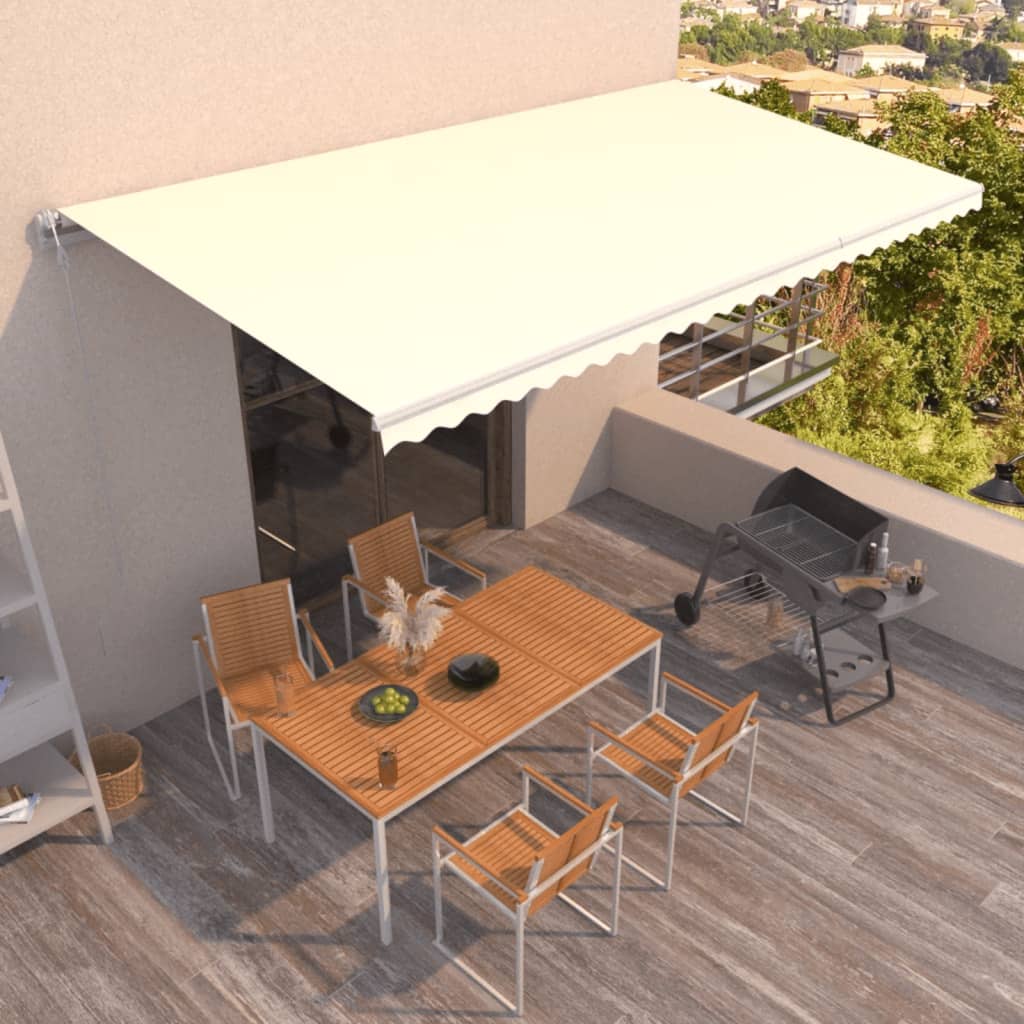 Vidaxl luifel erstreckt sich automatisch 600x350 cm cremefarben.