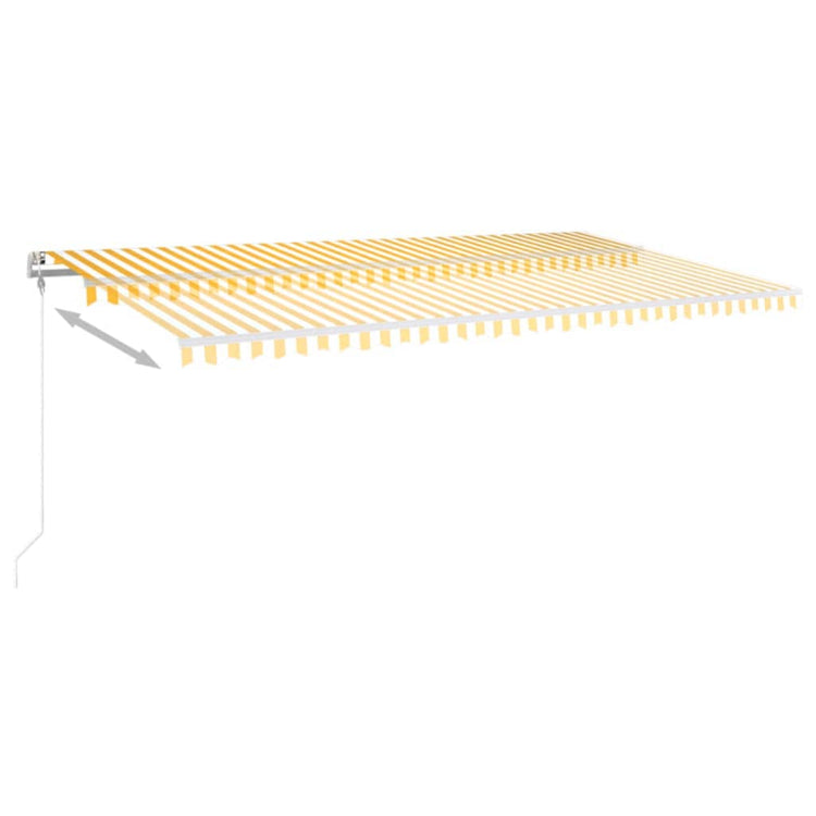 Vidaxl Luifel erstreckt sich automatisch 600x350 cm gelb und weiß