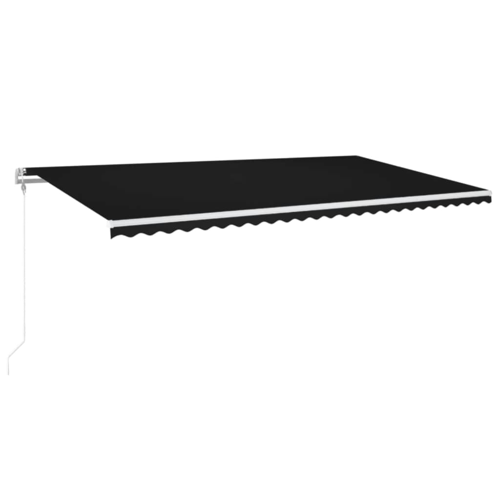 Vidaxl luifel Automatisch erweiterbar 600 x 350 cm Anthrazit -ausgelöst