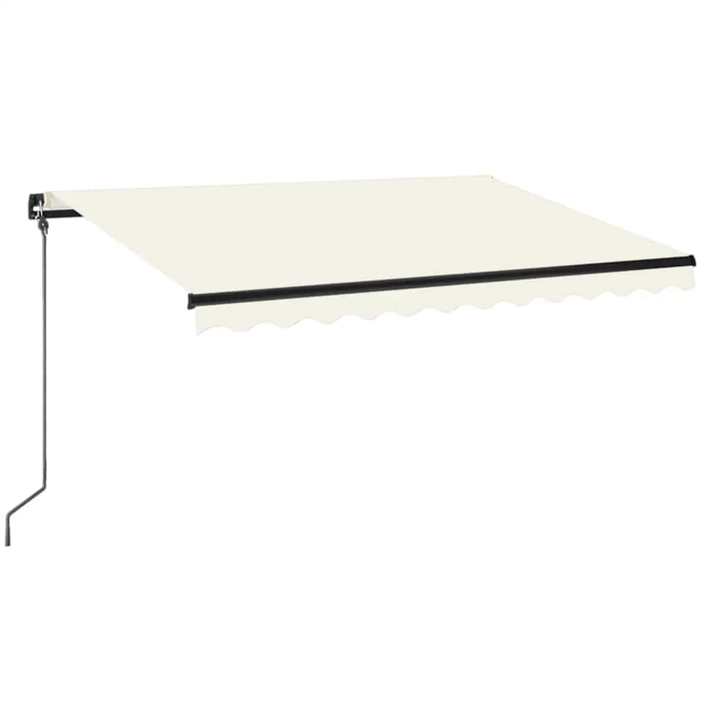Vidaxl Luifel mit LED 350x250 cm cremefarbener Colored manuell ausziehbar