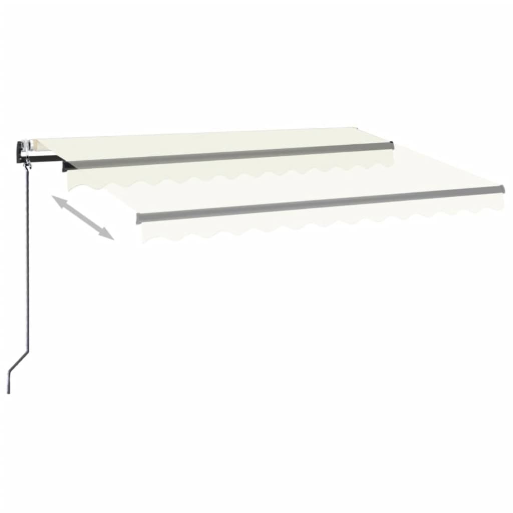 Vidaxx Markise automatisch ausziehbar 350x250 cm cremefarben