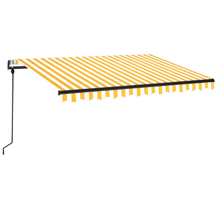 Vidaxx Markise automatisch ausziehbar 350x250 cm gelb und weiß