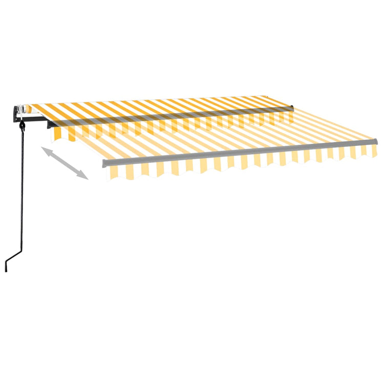 Vidaxx Markise automatisch ausziehbar 350x250 cm gelb und weiß