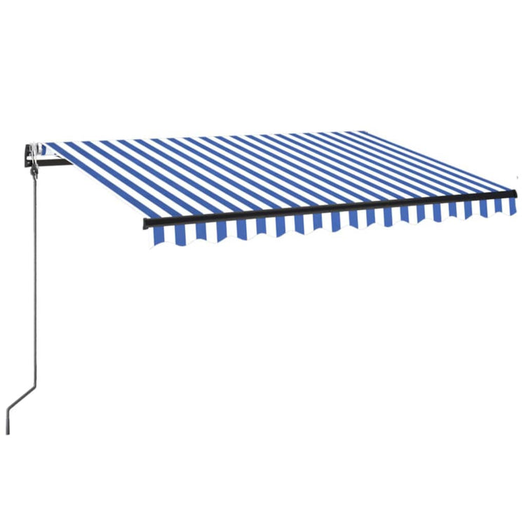 Vidaxl Laifel Automatik mit LED- und Windsensor 350x250 cm blau weiß