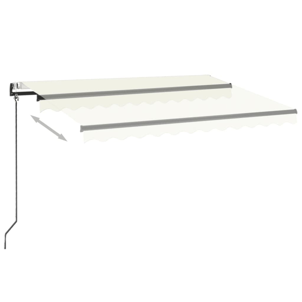 Vidaxl Luifel Automatik mit LED- und Windsensor 350x250 cm Creme Farbe